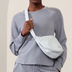 Athleta Seasoft Crew Sweatshirt - Large, Coastline Blue